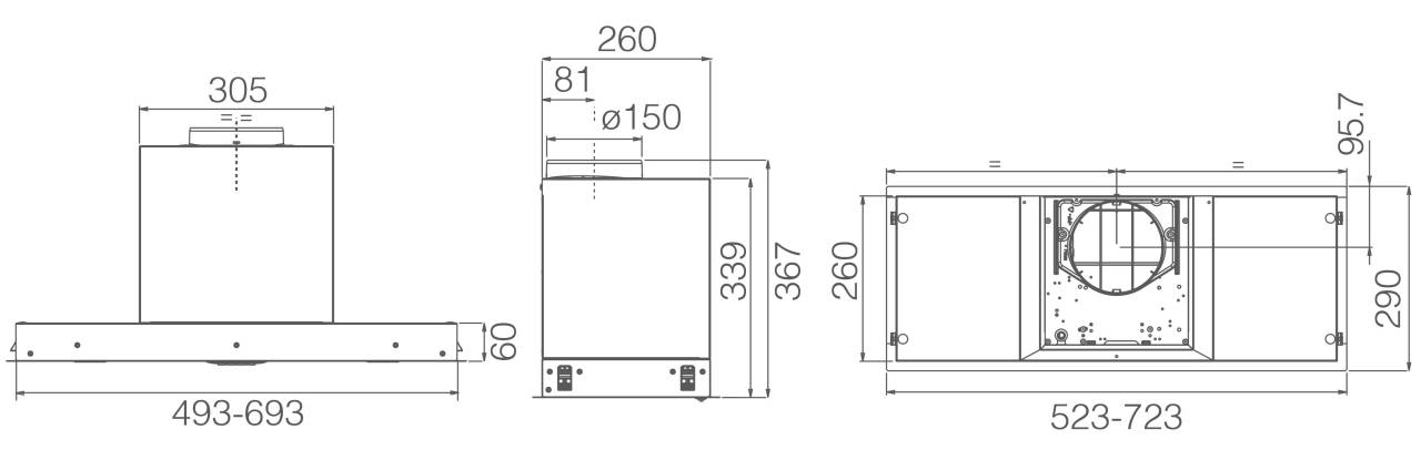 Elica - Páraelszívó HIDDEN 2.0 IXGL/A/52 Inox (üveg) - Image 2