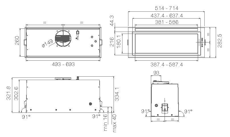 Elica - Páraelszívó LANE MBL/A/52 Fekete - Image 2