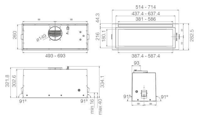 Elica - Páraelszívó LANE SENSOR @ BLMAT/A/72 Fekete - Image 2