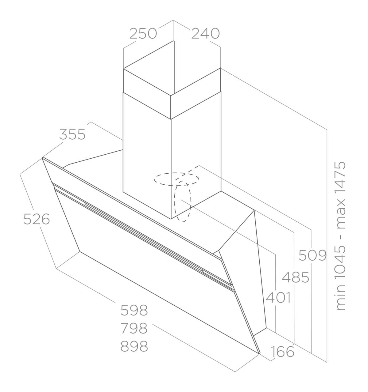 Elica - Páraelszívó STRIPE WH/A/60/LX - Kifutó termék, a készlet erejéig rendelhető! - Image 2