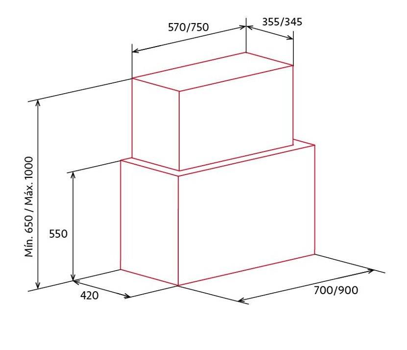 Nodor - Páraelszívó NorBreeze CUBE GLASS ECO 90 WH - Image 2