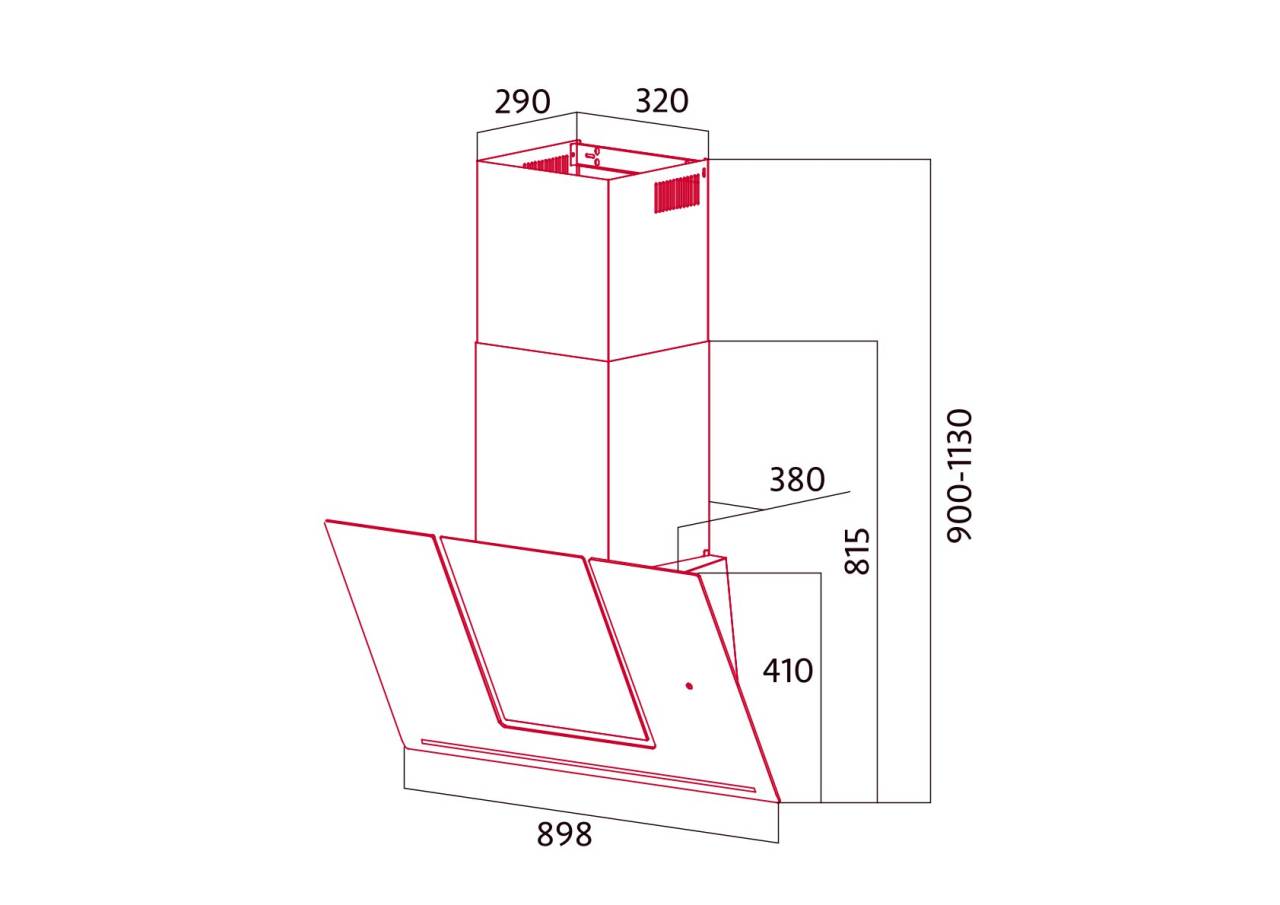 Nodor - Páraelszívó NorBreeze UNUM 90 DB NMOTION Hob to Hood - A készlet erejéig rendelhető! - Image 2