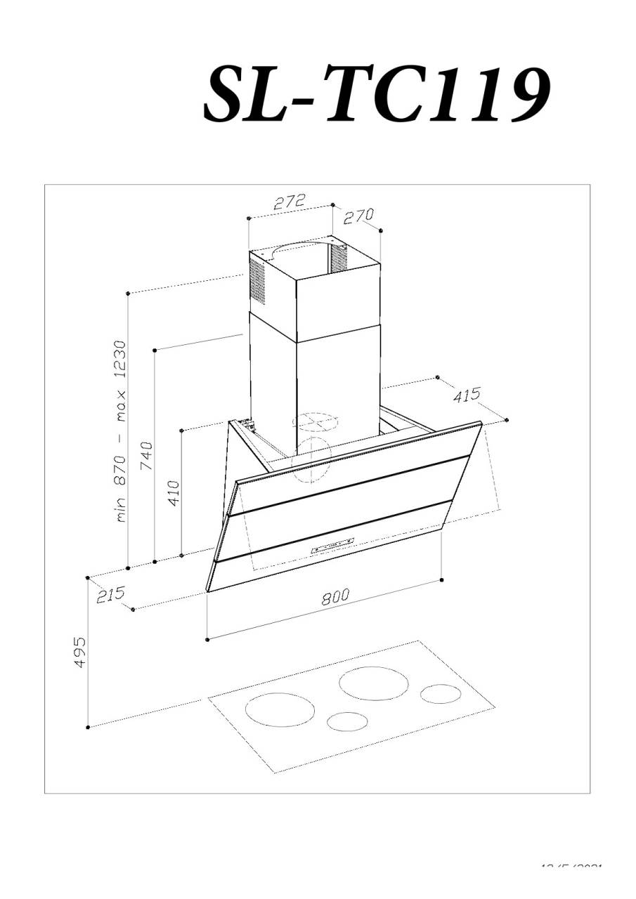 Sirius - Páraelszívó SLTC-119 TW 80 cm Fekete - Image 2
