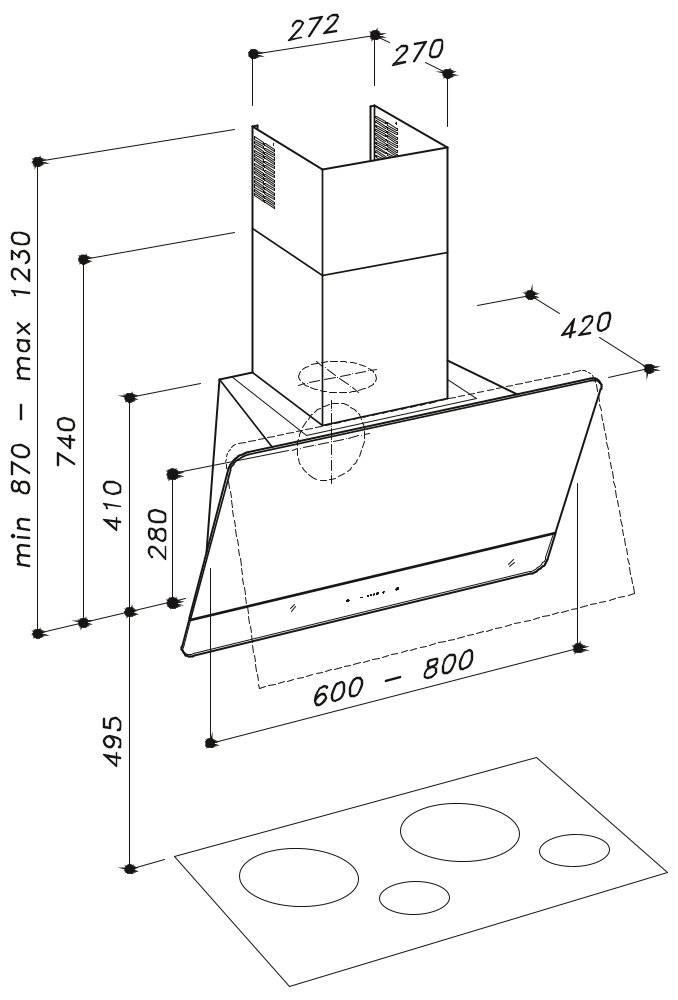 Sirius - Páraelszívó SLTC-93 SKINNY TW 60 cm fekete - Image 2