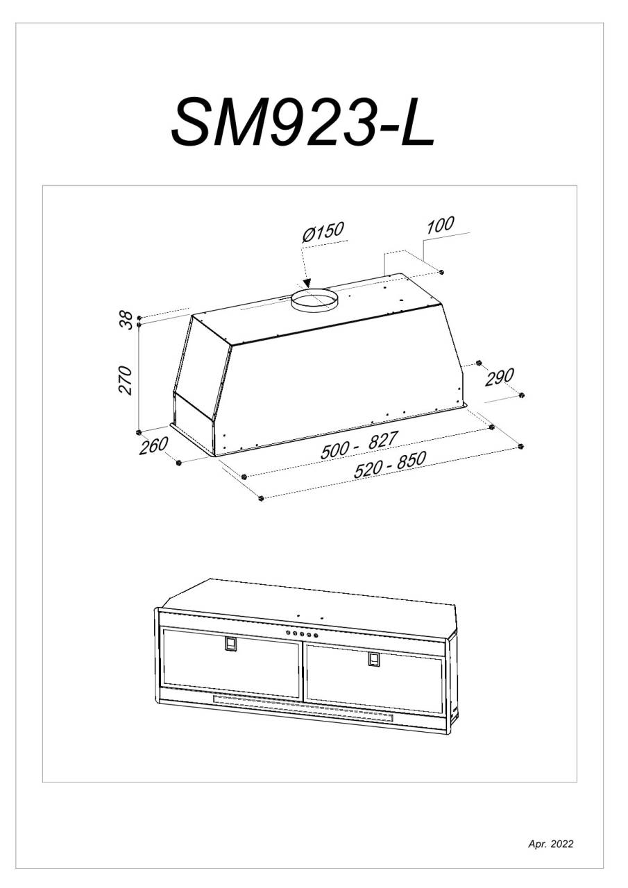 Sirius - Páraelszívó SM-923 L 85 cm inox - Image 4