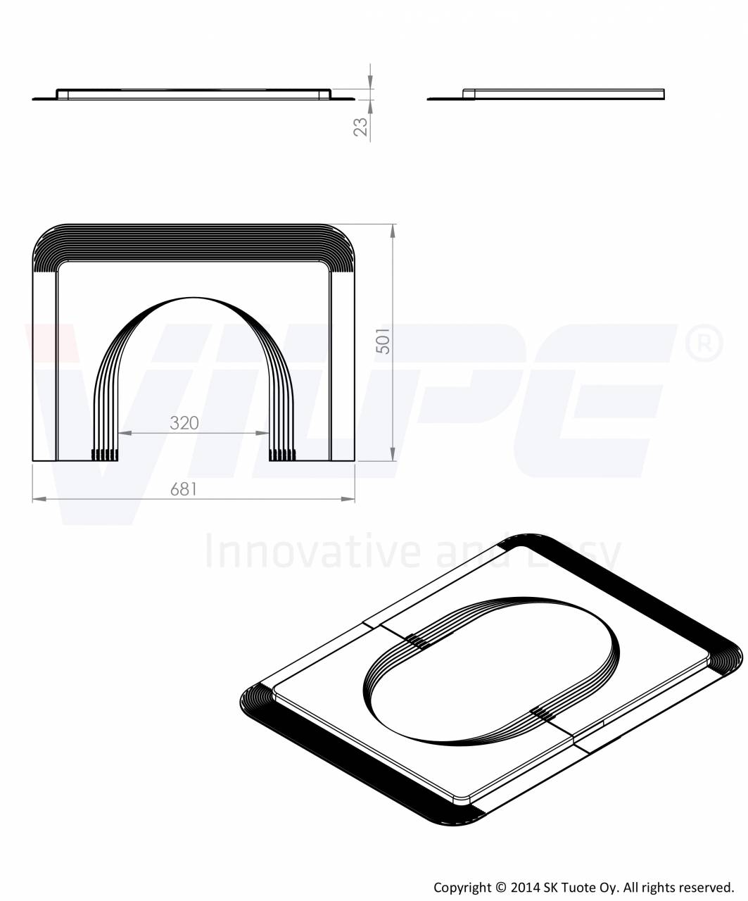 VILPE - Tömítő készlet kéményátvezetőkhöz (270-380 mm), fekete - A készlet erejéig rendelhető! - Image 2