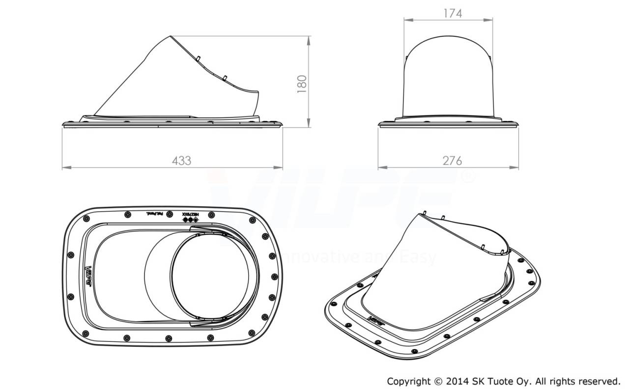 Vilpe Classic Vino átvezető elem - vörös - Image 2