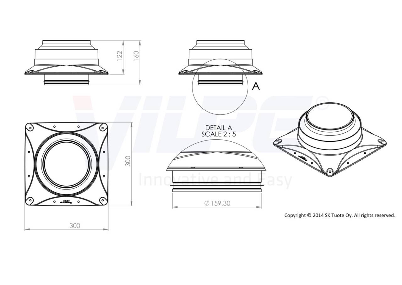 VILPE® E220S tetőventilátor + IS, fekete - Image 2