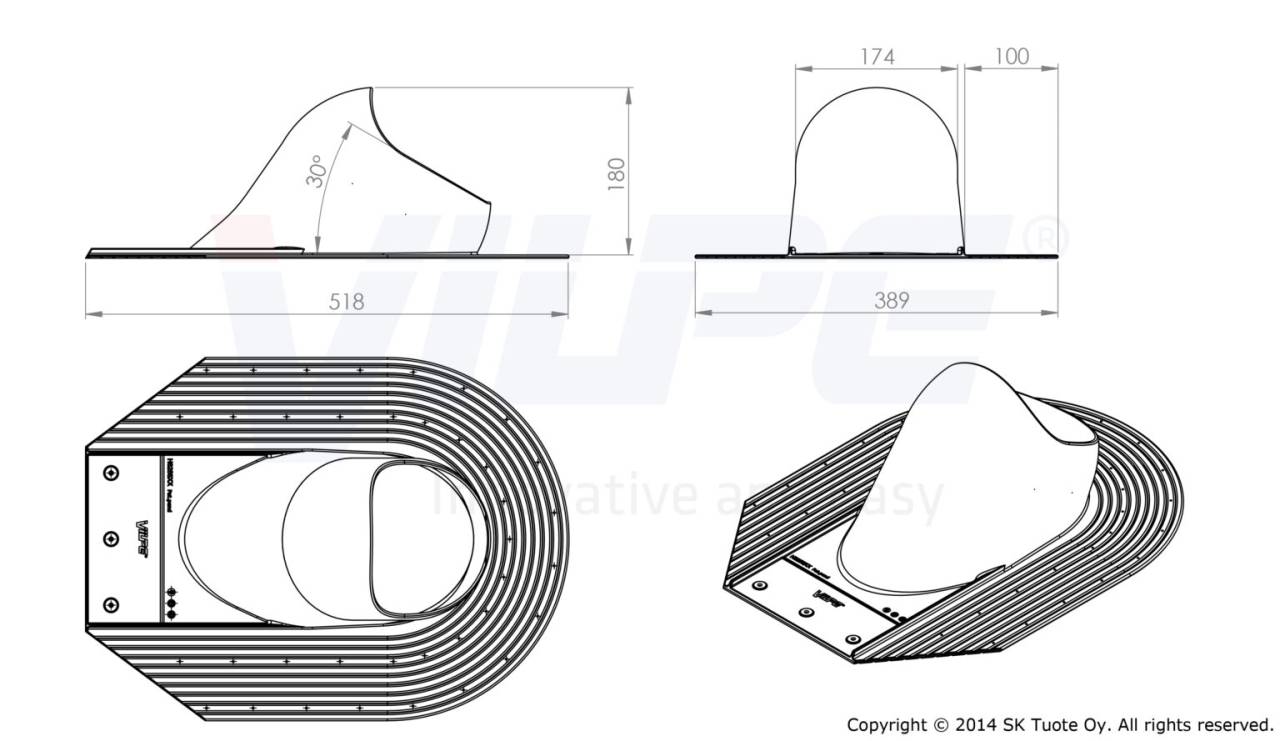 VILPE® HS bitumen lemez / zsindely átvezető elem, barna - Image 3