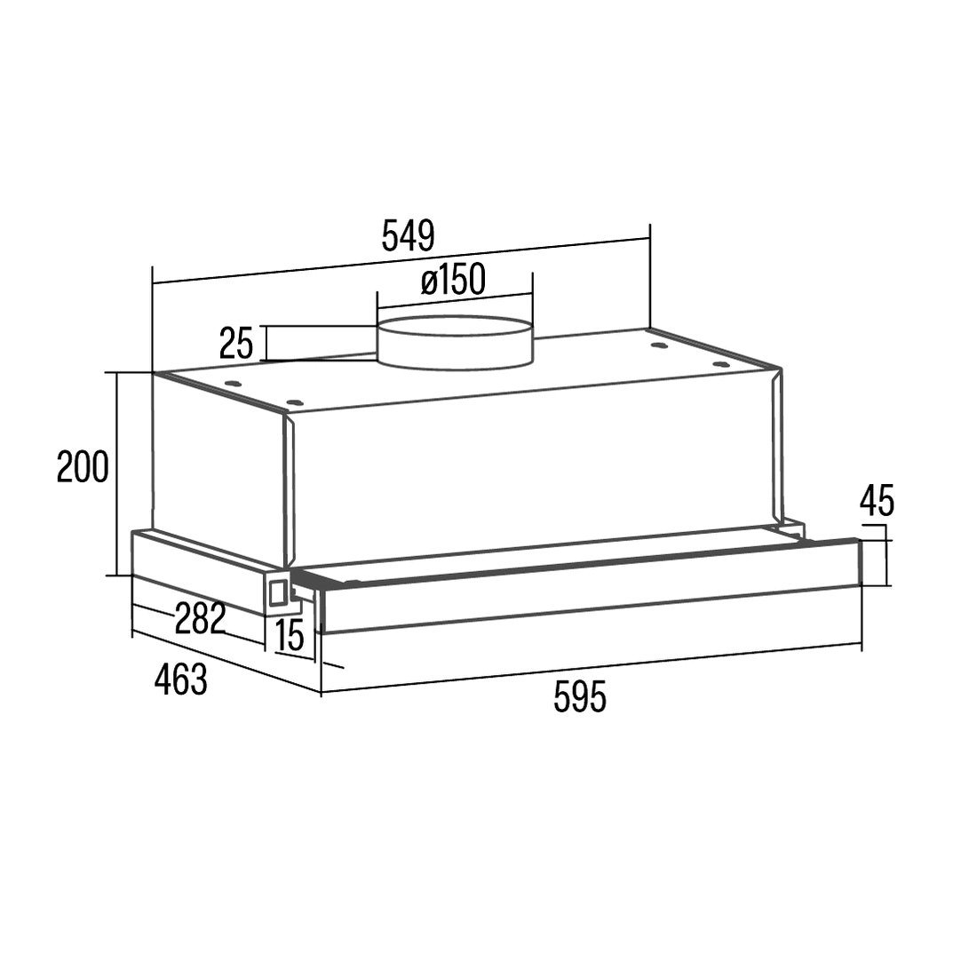 CATA - Páraelszívó TFB-5160 WH motor nélkül + MULTI Külső motor SEM1 T850 - Image 2