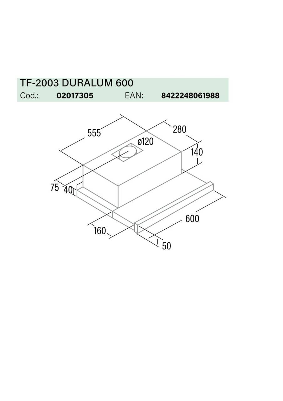 Cata - Páraelszívó TF-2003/60 LED duralum - Image 2