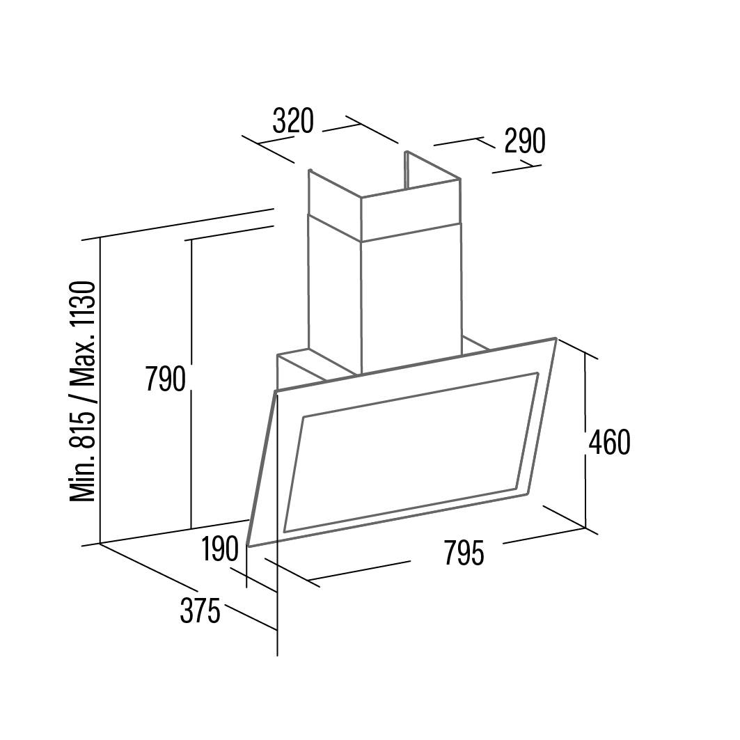CATA - Páraelszívó Thalassa EVO 800 GWH Fehér - Image 2