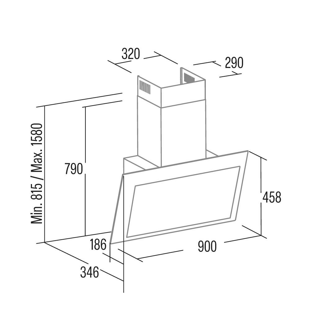 Cata - Páraelszívó Thalassa PRO 800 GWH fehér hob to hood - A készlet erejéig rendelhető! - Image 2