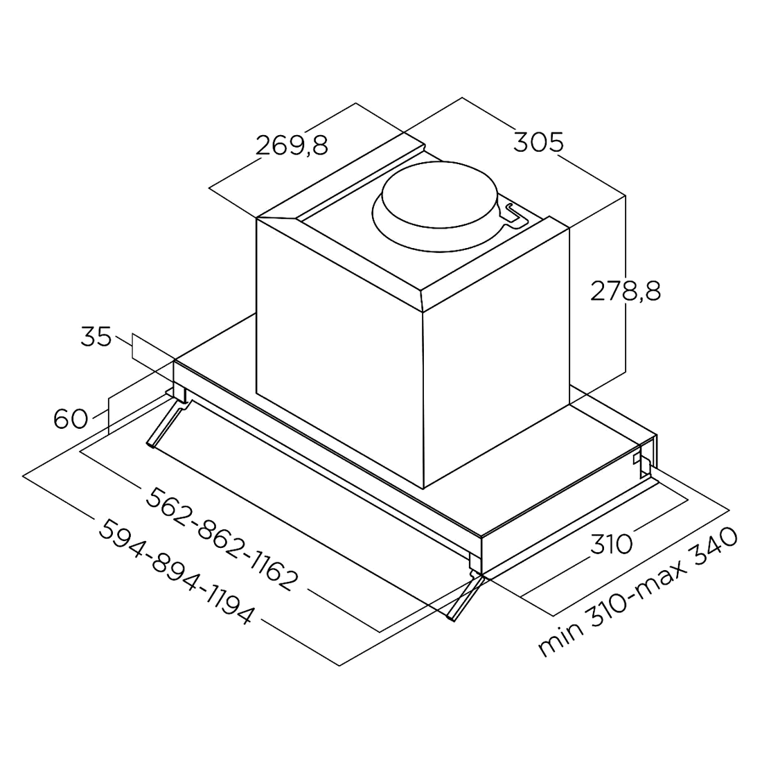 ELICA - Páraelszívó BOXIN LX/IX/A/60 + Kenyérpirító 1T20 - Image 2