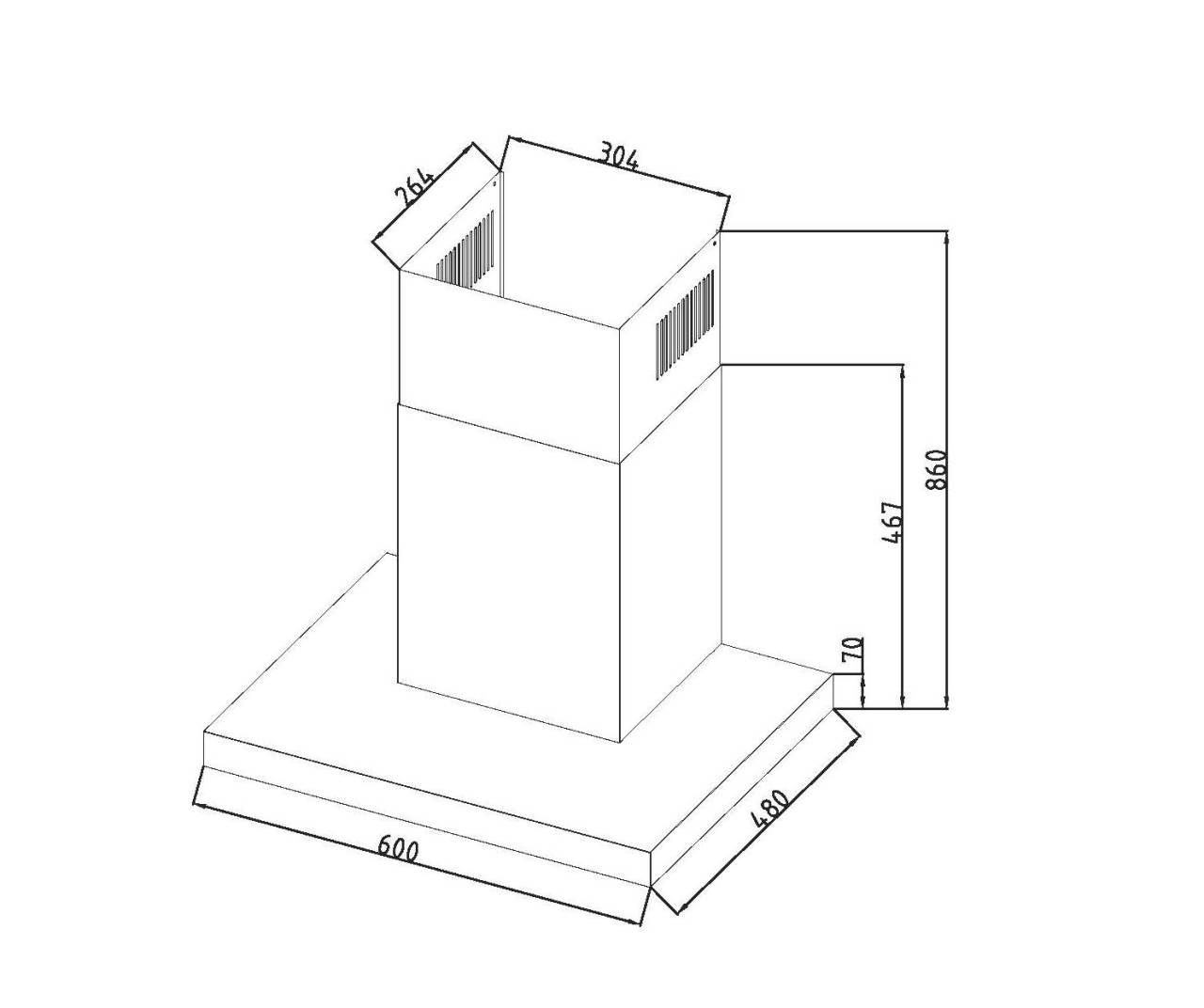 Davoline - Páraelszívó RAVEN PRO BLACK 60 cm fekete - Image 2