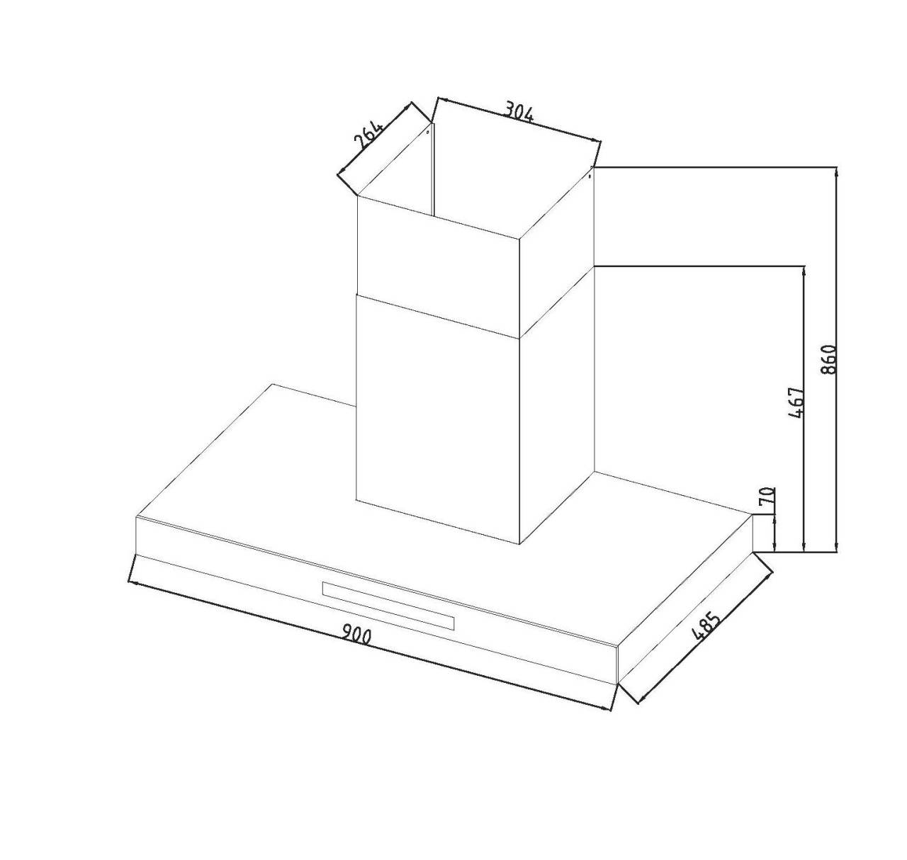 Davoline - Páraelszívó RAVEN PRO BLACK 90 cm fekete - Image 2